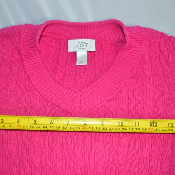 Ann Taylor Loft pink sweater size small 100% cotton - Picture 3 of 3